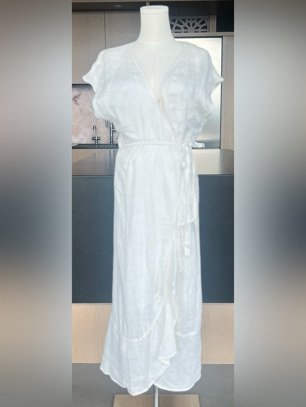 Joie Wrap Maxi Dress with Tie Waist